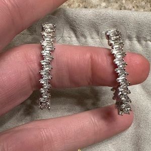 Kendra Scott Silver Linear Earrings